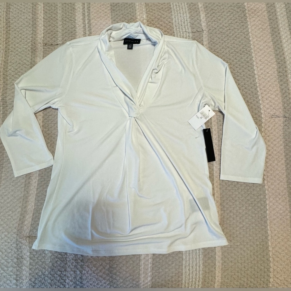 Premise Top 3/4 Sleeves Blouse White L